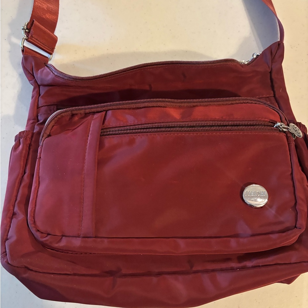 Jiel Shi Elegant Burgundy Shoulder Bag or crossbody.